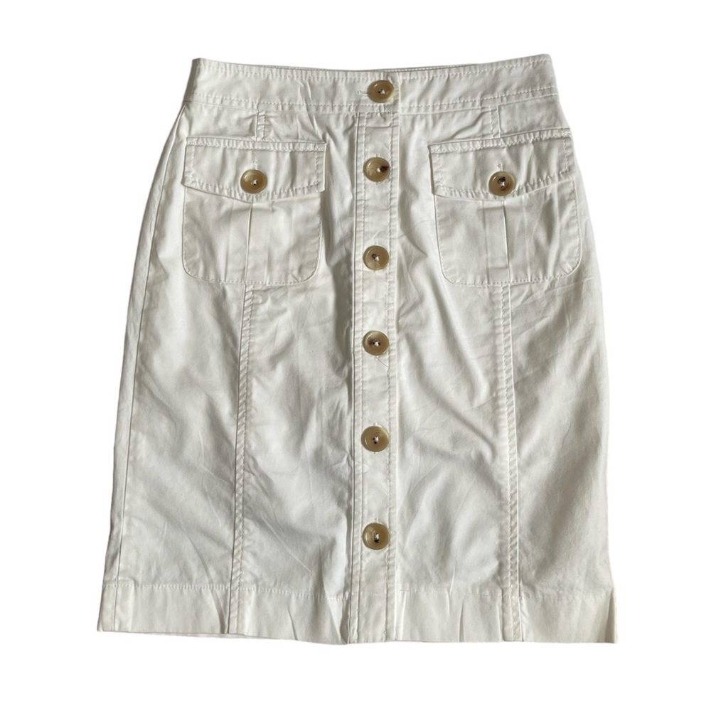 Banana Republic White Utility Pencil Skirt US 0